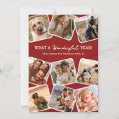 素敵な年の写真コラージュのクリスマス シーズンカード (正面)