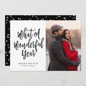 素敵な年の写真新年 シーズンカード (正面/裏面)