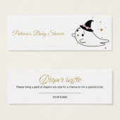 素敵な幽霊ハロウィーンベビーシャワーおむつラッフル (正面&裏面)