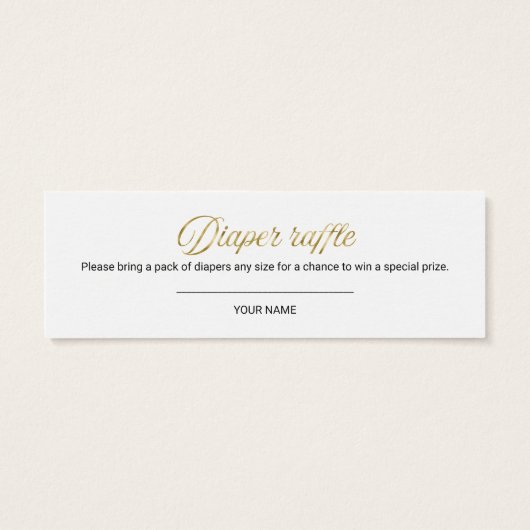 素敵な幽霊ハロウィーンベビーシャワーおむつラッフル (裏面)