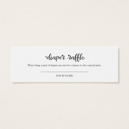 素敵な幽霊ハロウィーンベビーシャワーおむつラッフル (裏面)