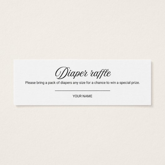 素敵な幽霊ハロウィーンベビーシャワーおむつラッフル (裏面)