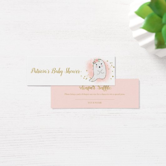 素敵な幽霊ハロウィーンベビーシャワーおむつラッフル (デスク)