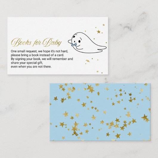 素敵な幽霊ハロウィーン赤ちゃんシャワーベビー本 エンクロージャーカード (正面/裏面)