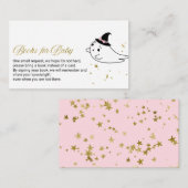 素敵な幽霊ハロウィーン赤ちゃんシャワーベビー本 エンクロージャーカード (正面/裏面)