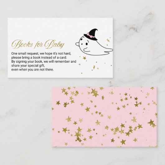 素敵な幽霊ハロウィーン赤ちゃんシャワーベビー本 エンクロージャーカード (正面/裏面)