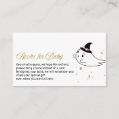 素敵な幽霊ハロウィーン赤ちゃんシャワーベビー本 エンクロージャーカード (正面)