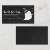 素敵な幽霊ハロウィーン赤ちゃんシャワーベビー本 エンクロージャーカード (正面/裏面)