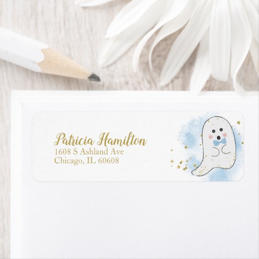 素敵な幽霊ハロウィーン赤ちゃんシャワーラベル ラベル (インサイチュ)