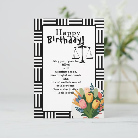 素敵な弁護士の誕生日に カード (スタンド正面)