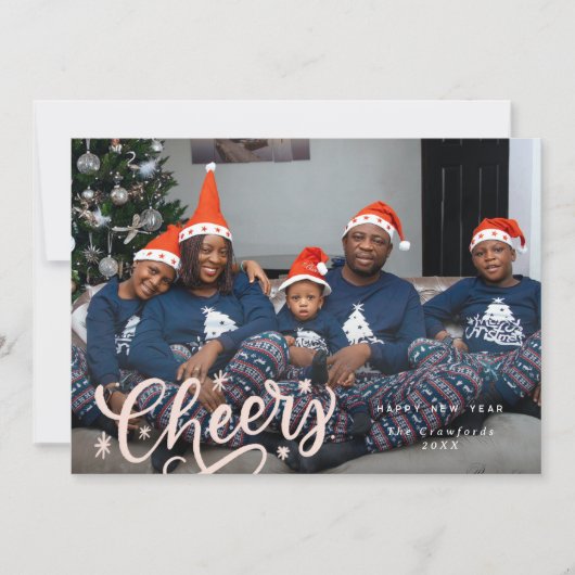 素敵な応援スクリプト新年の写真 シーズンカード (正面)