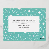 素敵な応援スクリプト新年の写真 箔シーズンポストカード (裏面)