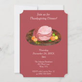 素敵な感謝祭家族 dinner 招待状 (正面)