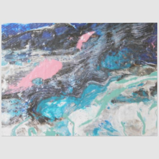 素敵な抽象芸術海の水の塩味のギフトラップ 薄葉紙 (正面)