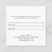 素敵な文字が友人を紹介する  スクエア名刺 (裏面)