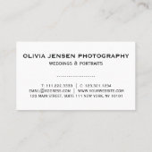 素敵な文字モダンフォトグラファーの名刺 名刺 (裏面)