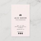 素敵な文字モダンフォトグラファーの名刺 名刺 (裏面)