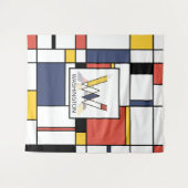 素敵な新可塑主義アートモノグラム。レターW タペストリー (正面(横))