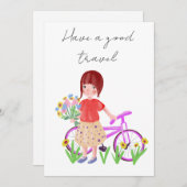 素敵な旅はがき。Biを持つ漫画の少女 シーズンカード (正面/裏面)