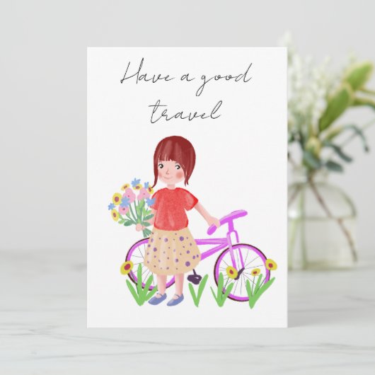 素敵な旅はがき。Biを持つ漫画の少女 シーズンカード (スタンド正面)