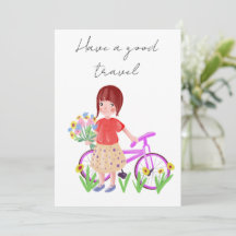 素敵な旅はがき。Biを持つ漫画の少女