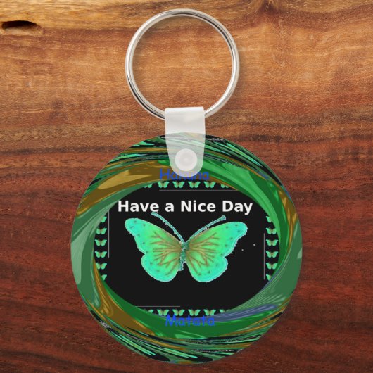 素敵な日とより良い夜の蝶を持っている.png キーホルダー (正面)