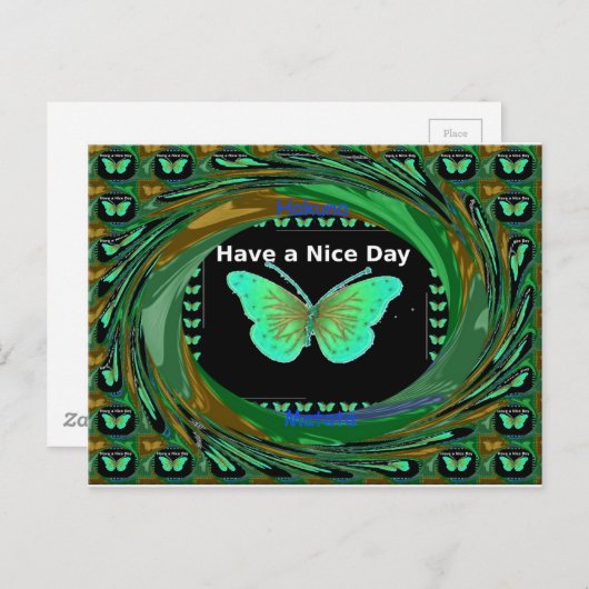 素敵な日とより良い夜の蝶を持っている.png ポストカード (正面/裏面)