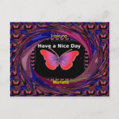 素敵な日とより良い夜の蝶を持って。芸術 ポストカード (正面)