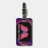 素敵な日とより良い夜の蝶を持って。芸術 ラゲッジタグ (正面縦)