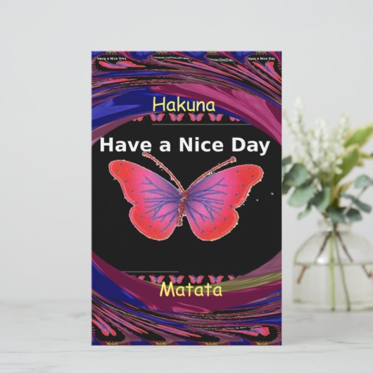 素敵な日とより良い夜の蝶を持って。芸術 便箋 (スタンド正面)