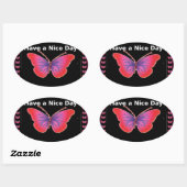 素敵な日とより良い夜の蝶を持って。芸術 楕円形シール (シート)