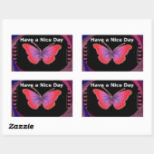 素敵な日とより良い夜の蝶を持って。芸術 長方形シール (シート)