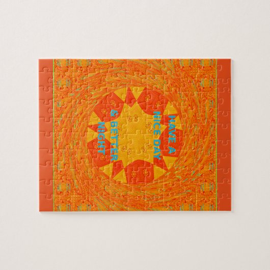 素敵な日とより良い夜の赤いデザイン ジグソーパズル (横)