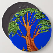 素敵な日のアフリカのエコブルースカイアカシアの木を持っている 缶バッジ (正面&裏面)