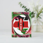 素敵な日を過ごすケニヤHakuna Matataはがき ポストカード (スタンド正面)