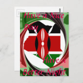 素敵な日を過ごすケニヤHakuna Matataはがき ポストカード (正面/裏面)