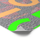 素敵な日を過ごす赤いゴールデングリーン ポスター (角)