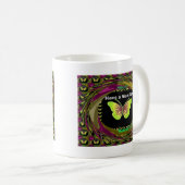 素敵な日を過ごす:美しい無限の蝶の芸術 コーヒーマグカップ (正面右)