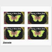 素敵な日を過ごす：美しい無限の蝶の芸術 長方形シール (シート)