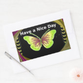 素敵な日を過ごす：美しい無限の蝶の芸術 長方形シール (封筒)