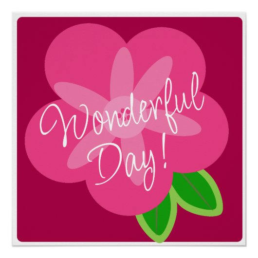 素敵な日ピンクの花のポスター ポスター (正面)