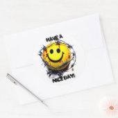 素敵な日 – 新しい、素敵な日を持って！ ラウンドシール (封筒)