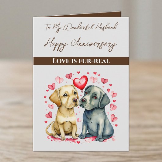 素敵な旦那様 かわいい犬 結婚記念日 カード