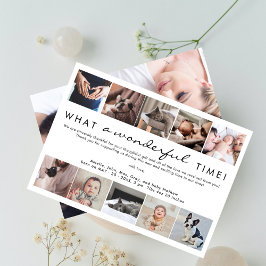 素敵な時間フォトコラージュ新生児 サンキューカード