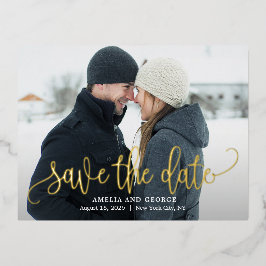 素敵な書道箔デートのはがきを保存 箔招待状ポストカード