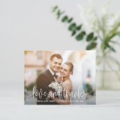 素敵な書道編集可能な色ありがとう ポストカード (スタンド正面)