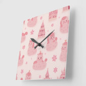 素敵な月時計 スクエア壁時計 (傾斜)