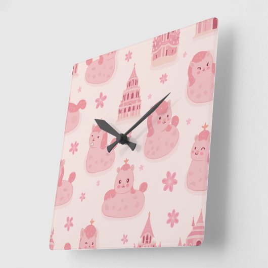 素敵な月時計 スクエア壁時計 (傾斜)