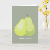 素敵な梨のグリーティングカード 愛のカード カード (黄色い花)