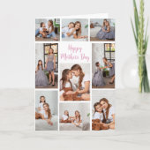 素敵な母の日の写真コラージュ（娘から） カード (正面)